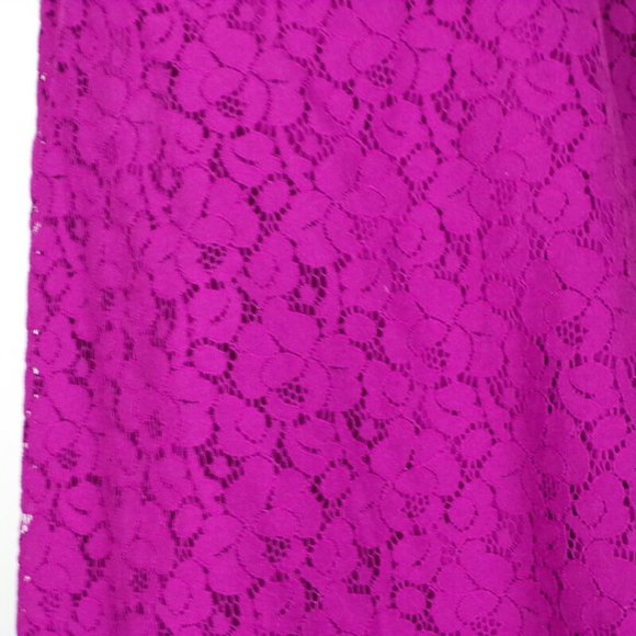 Nicole By Nicole Miller Lace Sleeveless Top Posh Pink Black Large  0890 - Picture 5 of 7